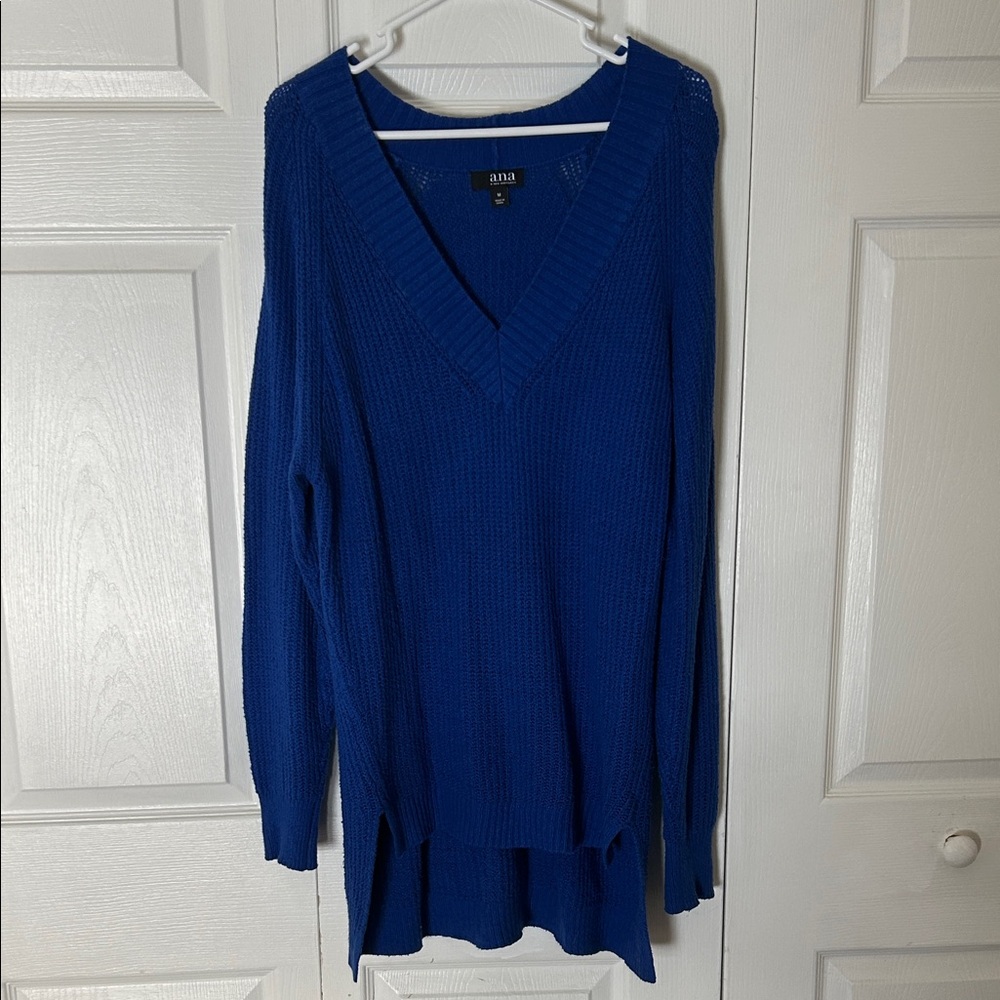 Blue V-Neck Sweater